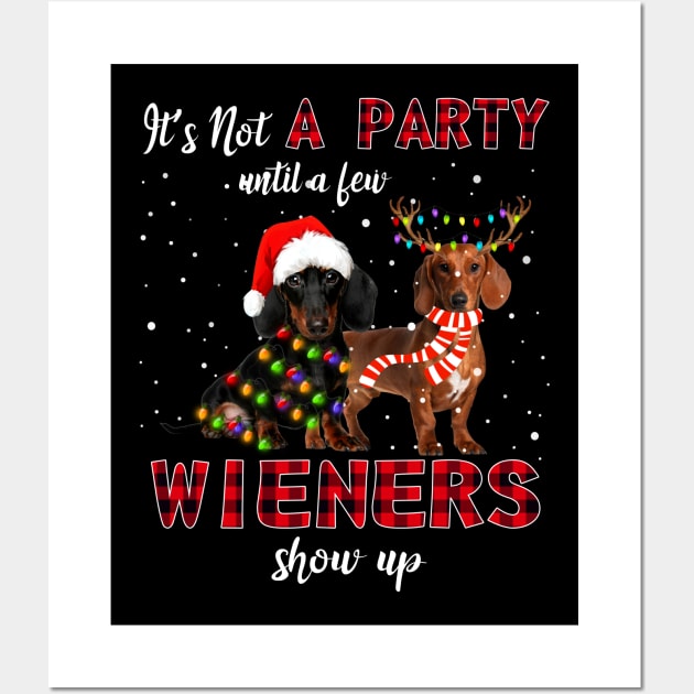 It's Not A Party With A Jew Wieners Show Up Funny Gift Wall Art by kimmygoderteart